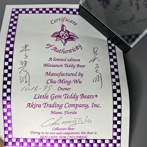 Little Gems Teddy Bears miniature Handmade Bear - Mukaluk and Seal - Picture 11 of 12